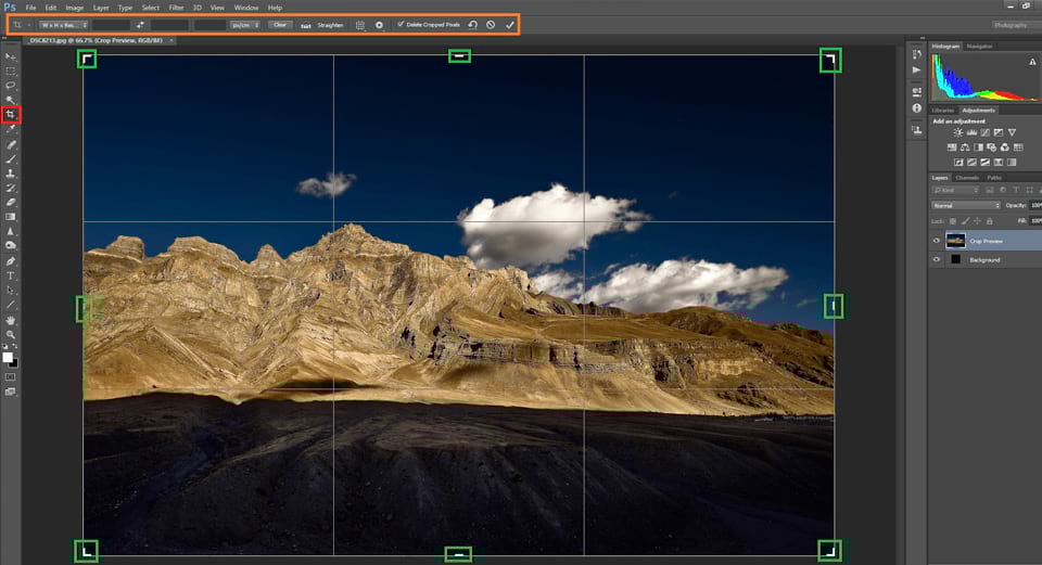 How to crop your images in Adobe Photoshop